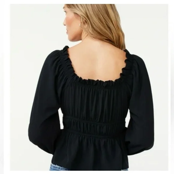 NWT Sofia Vergara peplum square neck blouse - Picture 6 of 7